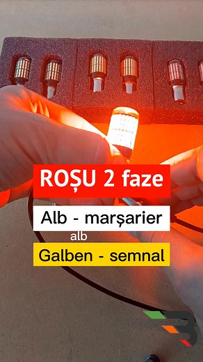 Leduri marșarier, semnalizare și pozitii stop frână