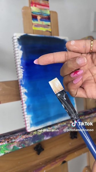 This is my favourite way to paint stars 🌠 #paintingtutorial #paintinghacks #arttips #artist #howtopaint #howtopaintstars