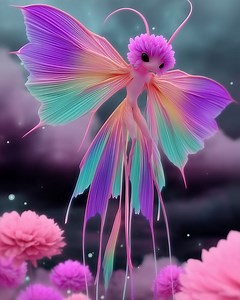 Four water fae and creatures 😄😍 #synthography #animation #fae #fantasy #fantasyart #axolotl #fish #betafish #aquaticlife #sealife #artanimation | Ashleigh Adkins