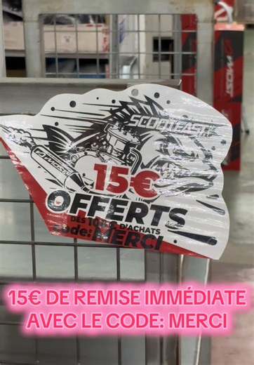 LA PÊCHE AU CODE PROMO CHEZ SCOOTFAST! 15€ de remise immédiate des 100€ d’achat avec le code: MERCI C’est jusqu’à dimanche soir… profitez en ❤️ #scootfast #promo #50cc #70cc #most