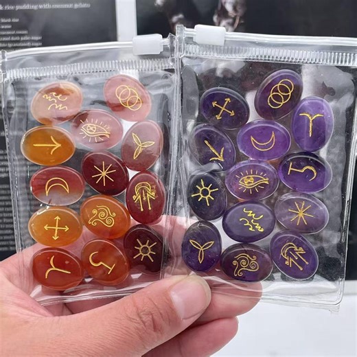 Natural Wiccan Rune Set,13 Stone WITCHES Rune Set,witchcraft,witches Runic Symbols Gemstone Reiki Healing Crystals,psychics ,healing Crystal - Etsy Australia