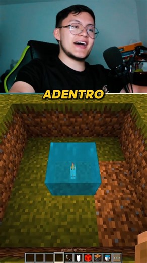 VELA DENTRO DEL AGUA MINECRAFT ! | #shorts #minecraft #minecraftbedrock #minecraftjava
