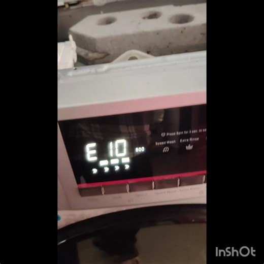 panasonic front load washing machine E20 error