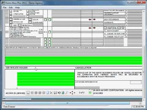 ACORD Forms Features - Desktop Version