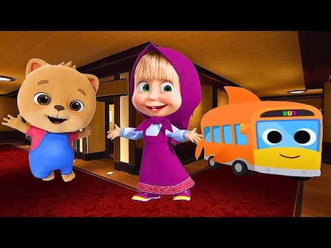 TRIO of FUN with Masha, Bimi Boo & Sharkbus NEXTBOTS CHASE in Sunset Drive 2 l Garry's Mod CHASE