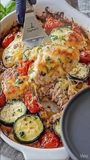 The ultimate high-protein tomato zucchini chicken meal prep! 🤤