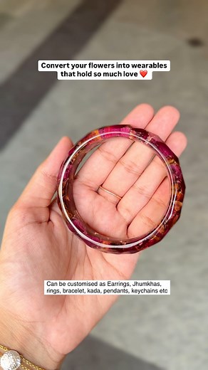 SONIYA♡ Floral preservation & Islamic wall decor✨ on Instagram: "Real rose bangles is you new go to accessory😍💌 DM @tinkistry.in or whatsapp 8248787390 tp customise and placd your orders! . . Resin Bangles, Handmade Bangles, Custom Jewelry, Unique Bangles, Fashion Accessories, Resin Art, Handmade Art, Custom Art, Unique Creations, Artistic Designs, Business Growth, Marketing Tips, Business Strategies, Grow Business, Business Tips #resinjewelrymaking#resinbangles#resinbangle#rosep