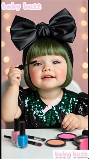 Cute Baby Makeup💛💄👑#oldies #coversong #song #cute #baby #makeup #cutebaby #ai #beauty