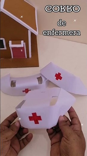 How to make a NURSE CAP - easy paper nurse's cap #craft