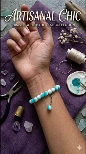 DIY Beaded Bracelet 💙 | Easy Handmade Jewelry Tutorial #shorts #bracelet #beads #aqua