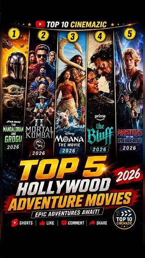 Top 5 Hollywood Adventure Movies 2026 🔥 #shorts #hollywoodmovies