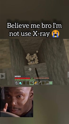 believe me bro I'm not use X-ray 😭#Minecraft meme#minecraft
