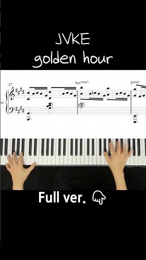 JVKE - golden hour / Piano Cover / Sheet