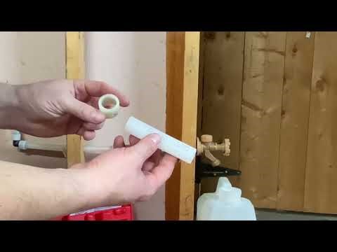 PEX Pipe Installation - Pex-a, Hose Bib #plumbing #uponor #diy #milwaukeetools