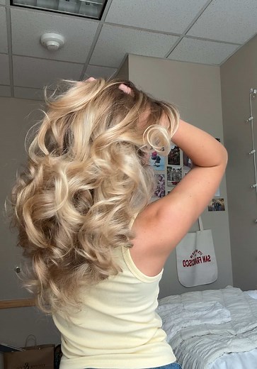 Heatless Princess Blowout Sock Curls Overnight Tutorial