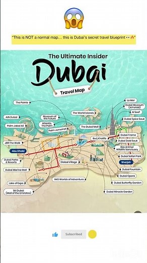 Dubai Travel Map 🇦🇪 | Every Famous Place You MUST Visit 😱✨” #youtubeshorts #dubai