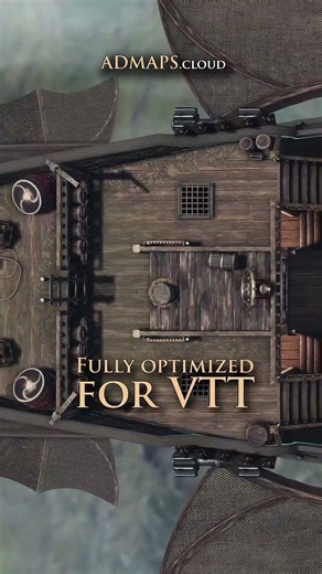 Flying Ship — Animated D&D Battle Map, Foundry VTT Ready #dnd #battlemap #ttrpg