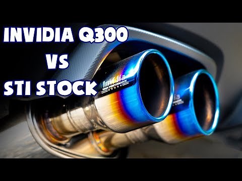 Invidia Q300 vs Stock WRX STI Exhaust Sound - Comparison Rev Video