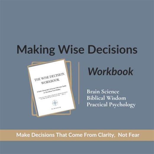 Christian Decision Making Workbook | Brain Science Biblical Wisdom Psychology | Printable PDF Instant Download - Etsy