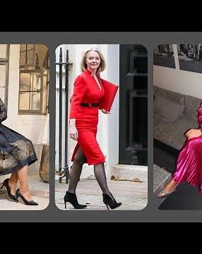 Elegant Granny & Older Women Killer & High Heels Combination with Beautiful Dresses
