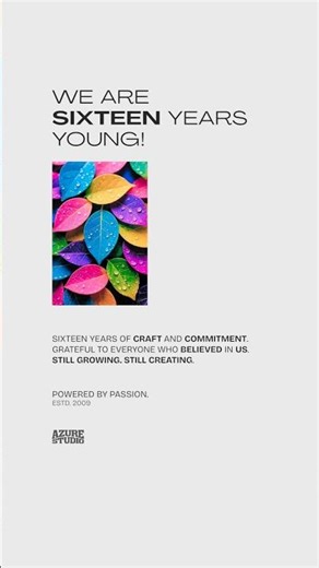 Sixteen Years of Azure Studio — A Journey of Light, Stories & Pure Passion. #coimbatore #filmmakers