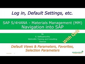SAP MM | Navigation into SAP | Learn SAP GUI | Menu Path & Easy Access| Materials Management| 02-02