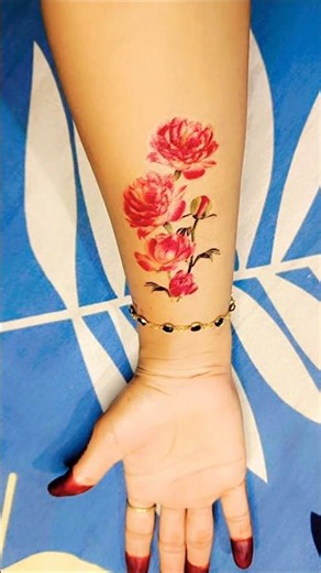 🌹waterproof temporary tattoo by now meesho#tattoo#henna#viralvideo#mehandi#shortvideo#sticker#song