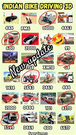 All Real code 💥 Indian bike driving 3d🤩 all new cheat code update + plugin cheat code