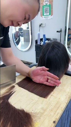 What to do if your hair is too thick? Try this hardcore "cleaver hair-shaving" technique.#barbershop