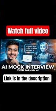 AI Mock Interview: Real-time Practice #shorts #ai #sarvamai #placement