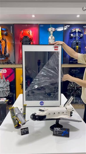jincaiwen on Instagram: "This is the most attractive Lego 10283 space shuttle Discovery show  #lego #legowall #legoframe #legolove #lego#legonasa #spaceshuttle #plane #nasa #wall #frame #gjft #wallart"
