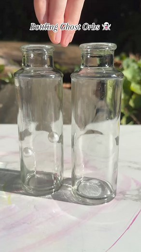 3.2M views · 10K reactions | Making my Ghost Orbs decorative potion bottle! #potion #potions #potionbottle #halloween #magic #wizard #bookshelfdecor #halloweendecor #fantasy #art #fantasyart | Forbidden Forest Apothecary | Facebook