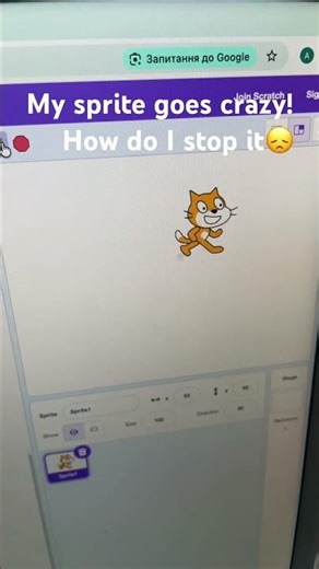 Sprite goes crazy#scratch #programming #computer #trend