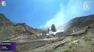 Moment tourists escape from devastating volcanic eruption
