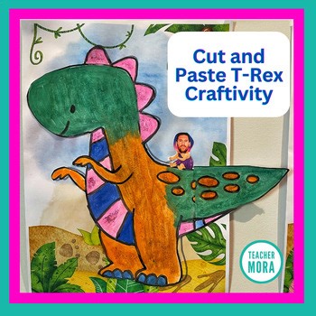 Cut and Paste T-Rex Craftivity – Dinosaur Craft | Editable Template