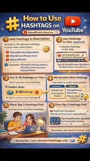 How to Use Hashtags on YouTube | Increase Views & Reach 🚀#contentcreator #youtube #youtubetrending