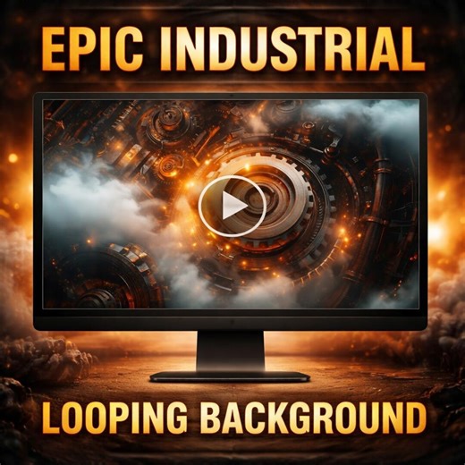 Steampunk Background Loop Animation | Gear Video, Industrial Motion Design | Seamless Animated Video Background - Etsy