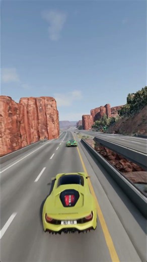 BeamNG Drive Crash at Intersection | Two Racing Cars Collide at High Speed