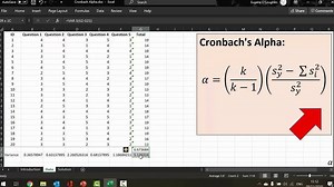 How To...  Calculate Cronbach's Alpha in Excel