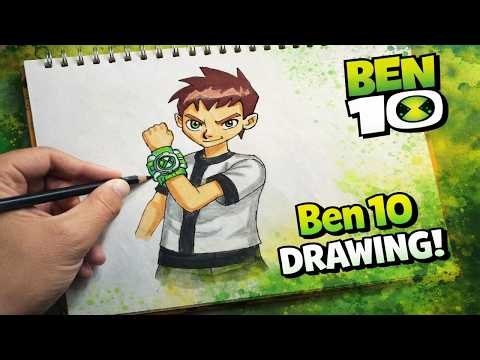 Ben 10 Full Drawing Video | Step by Step Sketch & Coloring | Hansika Art