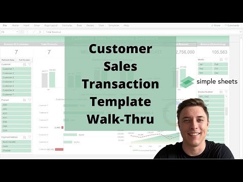 Customer Sales Transaction Excel Template Step-by-Step Video Tutorial by Simple Sheets