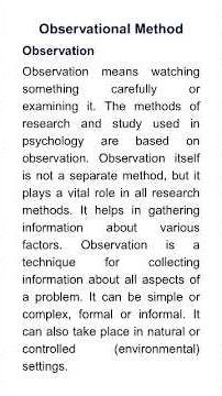 Observational Method in psychology #psychology #methods #observation #education #viral