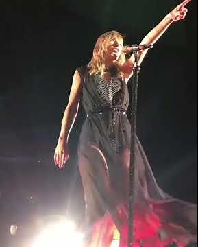 Taylor Swift’s skirt was blown away by the wind.