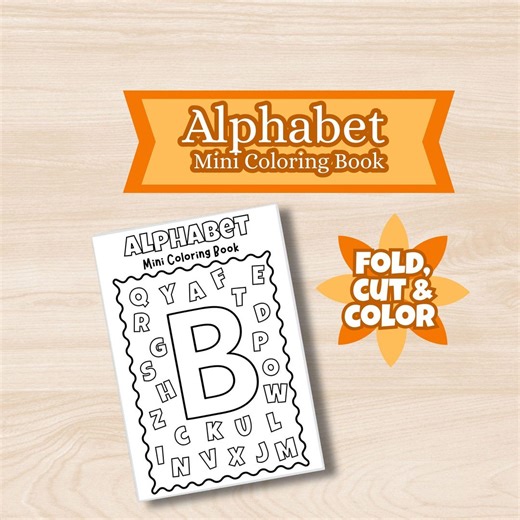 Alphabet Letter "b" Mini Coloring Book, Worksheets for Preschool Kids, Alphabet Coloring Pages, Letter Tracing - Etsy