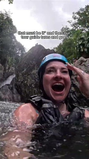 POV sliding down waterfalls with ‪@MarissaMeizz‬ on an El Yunque rainforest tour from San Juan, PR