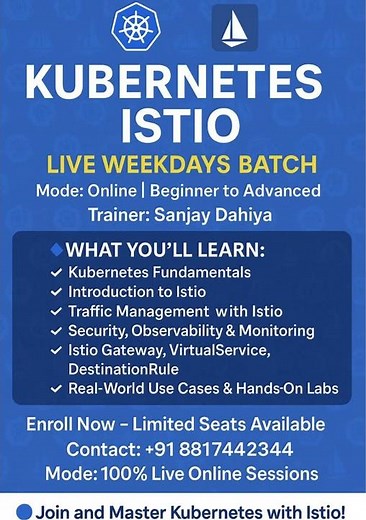 Kubernetes Istio Course with Sanjay Dahiya – Beginner to Advanced #kubernetes #akskubernetes #istio