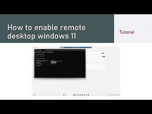 How to enable remote desktop windows 11