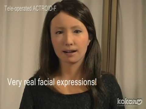 Insanely real female android talking!