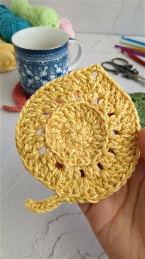 Quick Crochet Leaf Coaster for Beginners