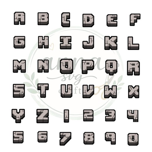 Minecraft SVG Font Bundle | Mine Alphabet Letters & Numbers SVG PNG | Gamer Birthday Invitation | Minecraft Shirt Design | Digital Download - Etsy